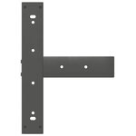 vidaXL Pieds de table de bar en T  2 pièces  anthracite  50 x 35 x (90-91) cm  acier