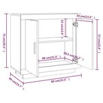 vidaXL Buffet Gris béton 80x40x75 cm Bois d'ingénierie