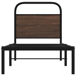 vidaXL Cadre de lit sans matelas 80x200cm chêne marron bois ingénierie