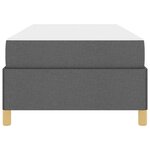 vidaXL Cadre de lit avec matelas Gris foncé 80 x 200 cm tissu