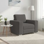 vidaXL Fauteuil gris foncé 100x77x82 cm tissu velours côtelé