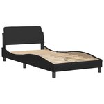 vidaXL Cadre de lit Viana sans matelas noir 100x200 cm similicuir