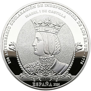 Pièce de monnaie en Argent 10 Euro g 27 Millésime 2026 Revolutionary War ISABELLA QUARTER (PRÉCOMMANDE)
