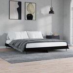 vidaXL Cadre de lit sans matelas noir 180x200 cm bois d'ingénierie