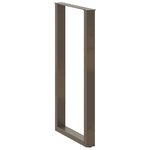 vidaXL Pieds de table de bar en forme de U  2 pièces  acier naturel  60 x (110-111) cm