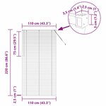 vidaXL Store de Fenêtre avec des rideaux Autre Blanc 110 x 220 cm Aluminium