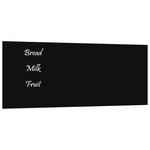 vidaXL Tableau noir magnétique mural Noir 50x20 cm Verre trempé