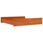 vidaXL Tiroirs de lit 2 Pièces cire marron bois de pin massif