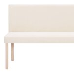 vidaXL Banc 139 5 cm Crème Polyester