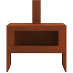 vidaXL Braise Marron 80 x 50 x 96 cm Acier patiné