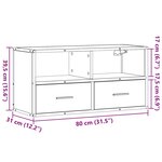 vidaXL Meuble TV sonoma gris 80x31x39 5 cm bois d'ingénierie et métal