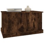 vidaXL Boîte de rangement chêne fumé 70x40x38 cm bois d'ingénierie