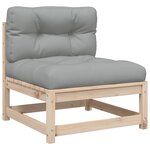 vidaXL Salon de jardin 8 Pièces avec coussins bois de pin massif