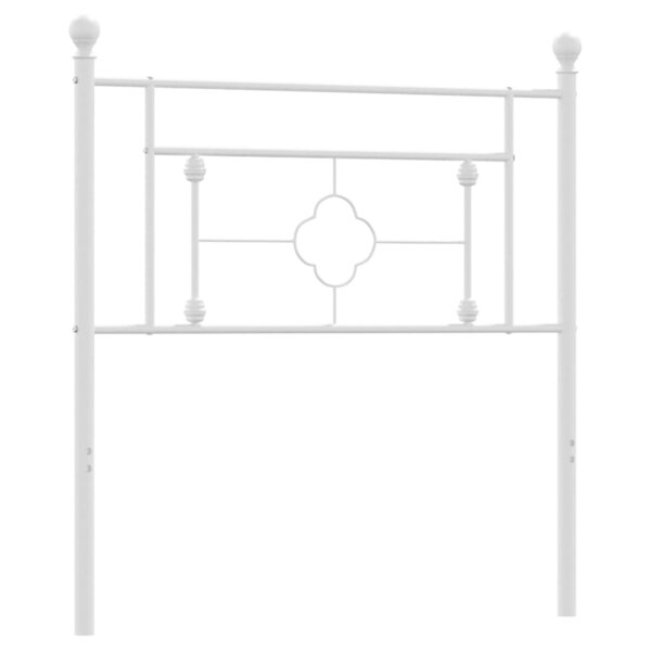 vidaXL Tête de lit métal blanc 100 cm