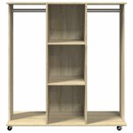 vidaXL Garde-robe avec roues chêne sonoma 102x38x110cm bois ingénierie