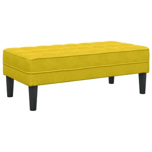 vidaXL banc Jaune 113 x 57 x 39 cm Velours