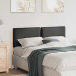 vidaXL Tête de lit capitonnée Gris Naturel et Foncé 120 cm Pin massif