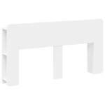 vidaXL Cabinet de Tête de Lit avec stockage Blanc Bois d'ingénierie