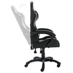 vidaXL Fauteuil de jeux vidéo Noir et camouflage Similicuir