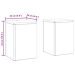 vidaXL Supports de Plantes d'Extérieur Pillar 2 Pièces Anthracite 24x24x35 cm Acier