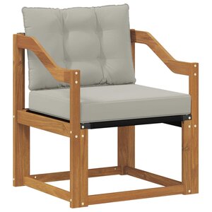 vidaXL Canapé d’extérieur Bois d'Acacia Massif Gris Naturel et Clair