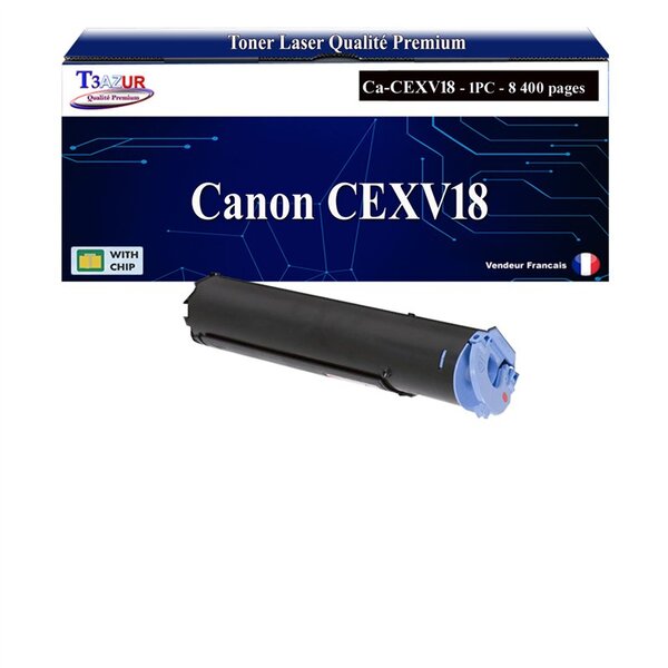 T3AZUR -Toner compatible avec Canon CEXV18 (0386B002) pour Canon IR1018  IR1020  IR1022  IR1024