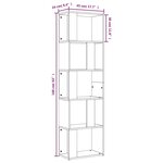 vidaXL Bibliothèque Sonoma gris 45x24x160 cm Bois d'ingénierie