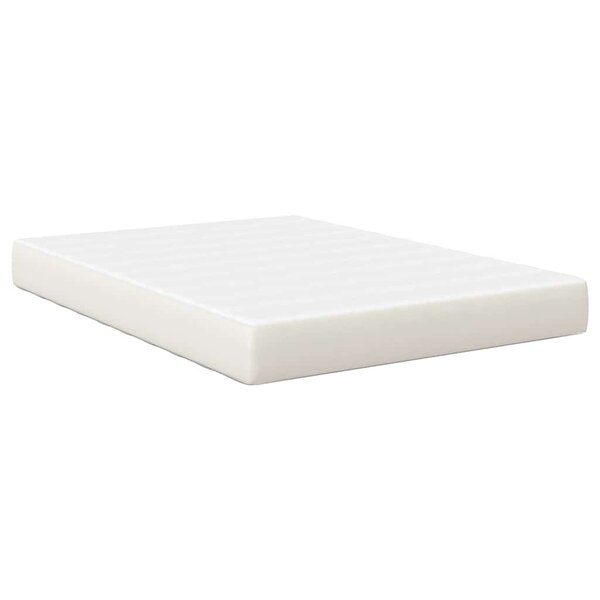 vidaXL Matelas de Lit avec matelas Crème 140 x 200 cm tissu