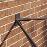 vidaXL Support de mât de drapeau Noir 11.5 x 7.5 cm Acier