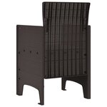 vidaXL Chaise de jardin 2 Pièces Marron 53 x 49 x 85 cm PP