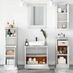 vidaXL Ensemble de mobilier de salle de bain 5 Pièces Blanc antique