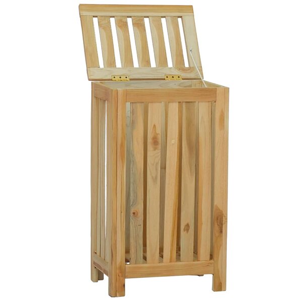 vidaXL Bac à linge 35x25x60 cm bois de teck massif