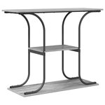 vidaXL Table console Gris Sonoma 101 x 35 x 80 5 cm Bois d'ingénierie