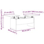 vidaXL Table basse Blanc 102x50 5x46 5 cm Bois d'ingénierie