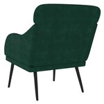 vidaXL Fauteuil Vert foncé 63x76x80 cm Velours