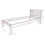 Lit PINO naturel 90x200 - Sommier + tiroirs