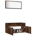 vidaXL Ensemble de meubles de salle de bain 2 Pièces Chêne fumé