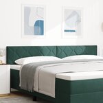 vidaXL Tête de lit avec motif de blocs en diamant vert foncé 200 cm en velours