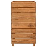 vidaXL Lit surélevé 50x40x72 cm bois de teck recyclé et acier