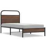 vidaXL Cadre de lit sans matelas 90x190cm chêne marron bois ingénierie