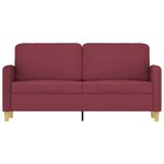 vidaXL Canapé à 2 places Rouge bordeaux 140 cm Tissu