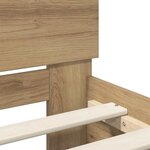 vidaXL Cadre de lit Chêne artisanal 90 x 190 cm Bois d'ingénierie