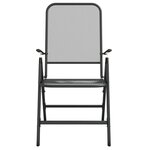 vidaXL Chaises pliables jardin lot de 2 Maille métallique Anthracite