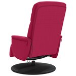 vidaXL Fauteuil de massage inclinable avec repose-pied rouge bordeaux