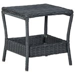Salon de jardin meuble d'extérieur ensemble de mobilier 3 pièces avec coussins résine tressée gris foncé 02_0016001