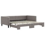 vidaXL Lit de jour avec lit gigogne taupe 100x200 cm tissu