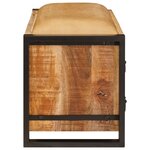 vidaXL Banc de rangement avec toile 80x35x40 cm en bois massif brut de mangue