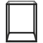 vidaXL Table basse Noir avec verre trempé 40x40x50 cm