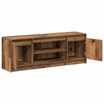 vidaXL Meuble TV avec LED - Bois vieilli  139 5x34x50 cm  fait en aggloméré.