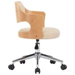 vidaXL Chaises pivotantes à manger lot de 4 bois courbé et similicuir